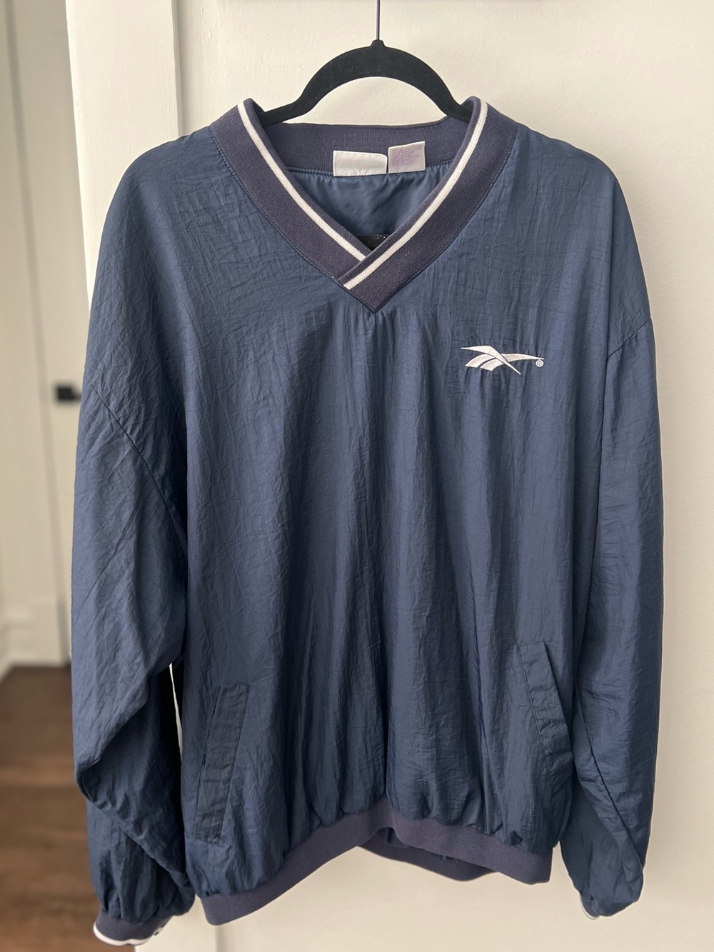 VINTAGE Reebok Navy Pullover with White Trim